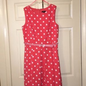 Polka dot peach dress